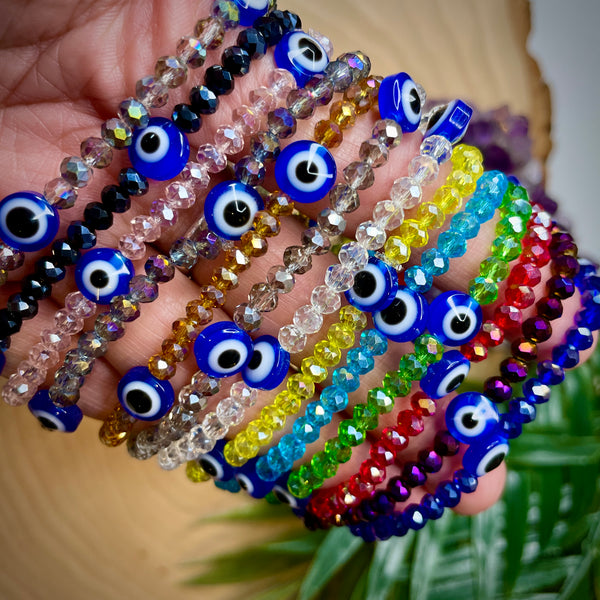 HANDMADE BEADED EVIL EYE BRACELETS