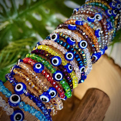 HANDMADE BEADED EVIL EYE BRACELETS – Lady Warrior Jewelry